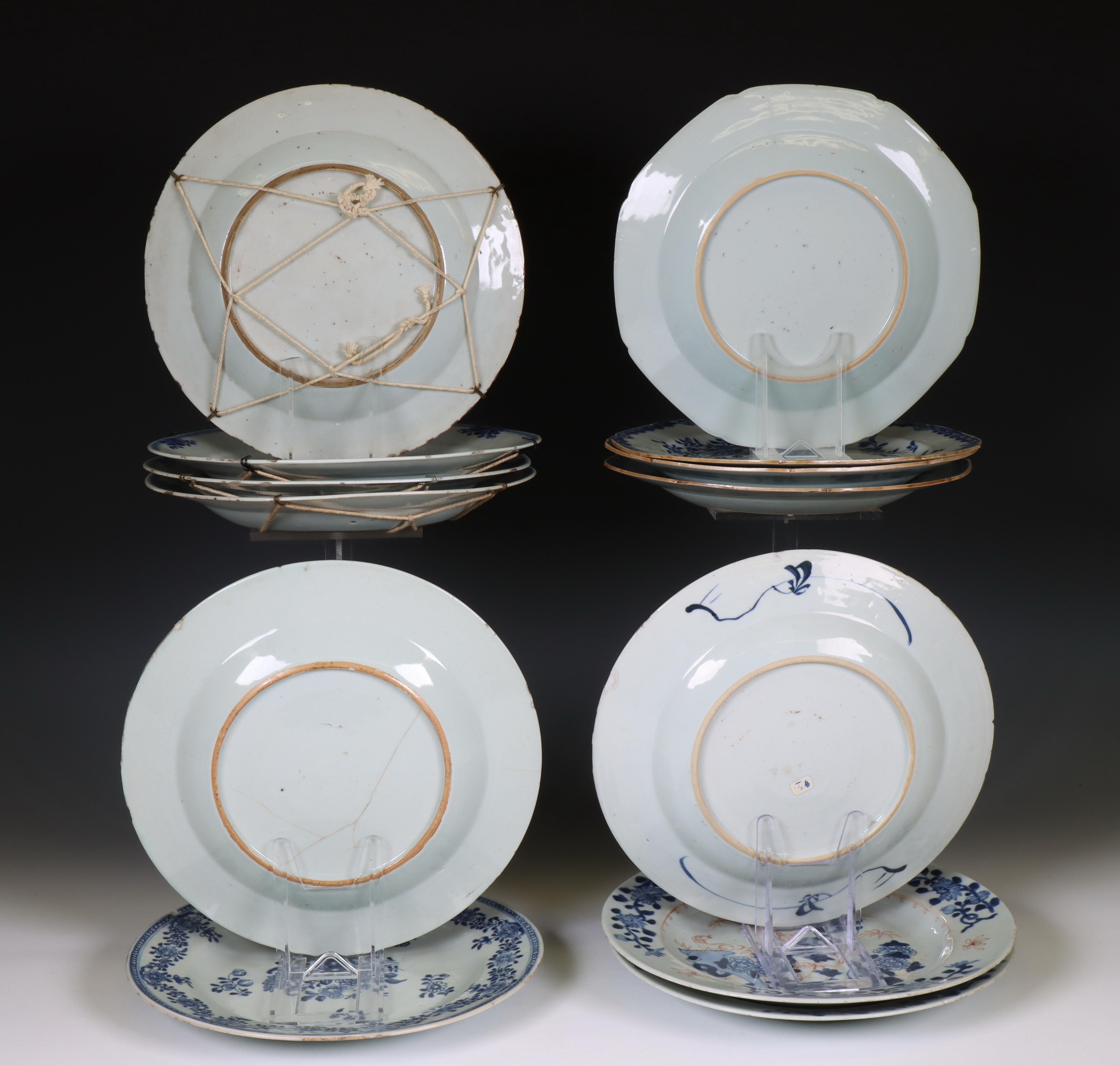 China, a collection of blue and white porcelain plates, Qianlong period (1736-1795), - Image 3 of 3