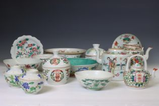 China, a collection of famille rose porcelain, 20th century,