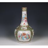 China, a Canton famille rose porcelain bottle vase, ca. 1900,