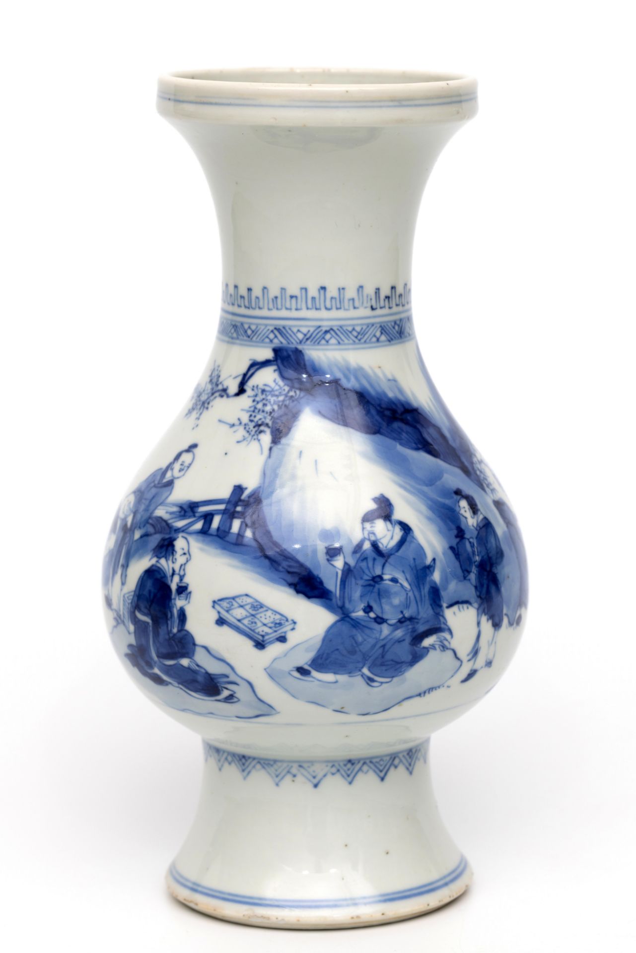 China, blue and white Transitional porcelain 'scholars' vase, mid-17th century, - Bild 16 aus 16