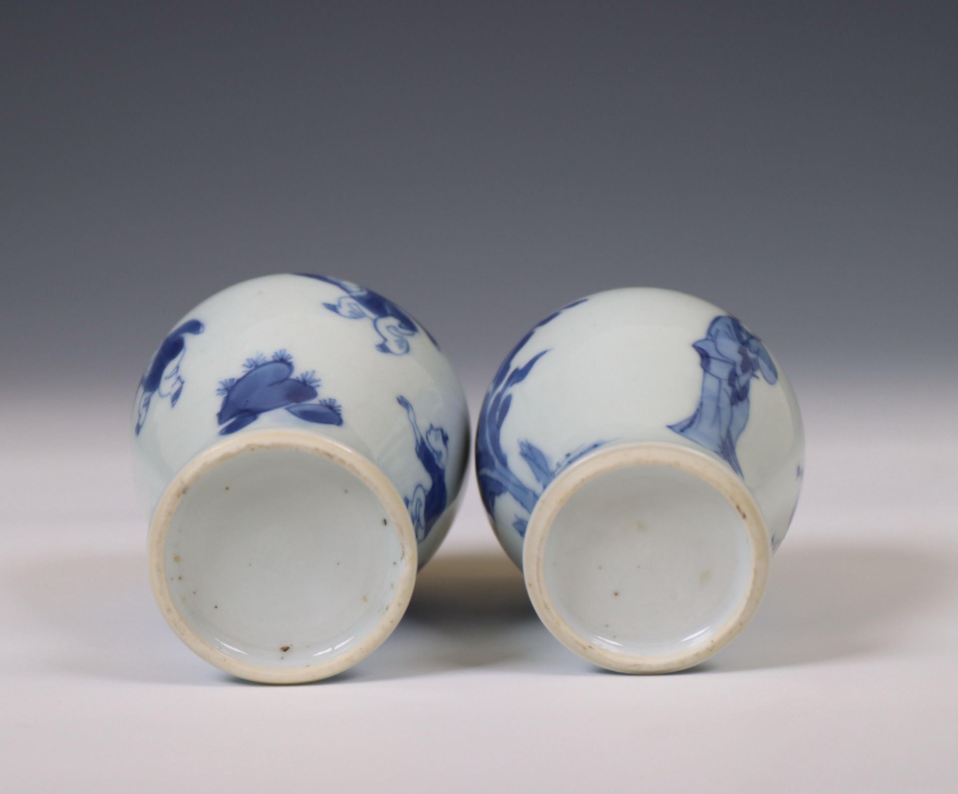 China, two blue and white porcelain jarlets, Kangxi period (1662-1722), - Bild 5 aus 6
