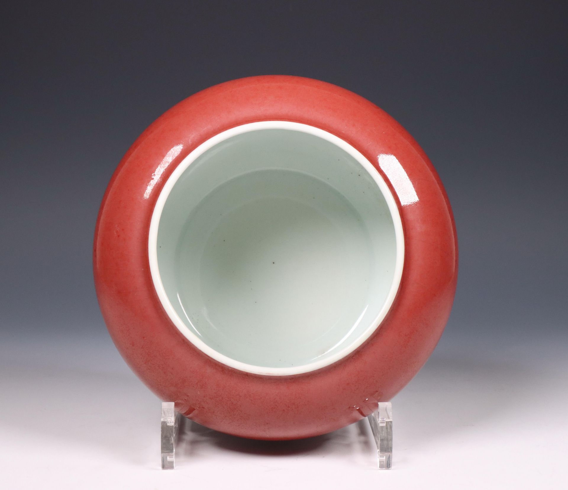 China, sang-de-boeuf-glazed porcelain jar, 20th century, - Image 3 of 5