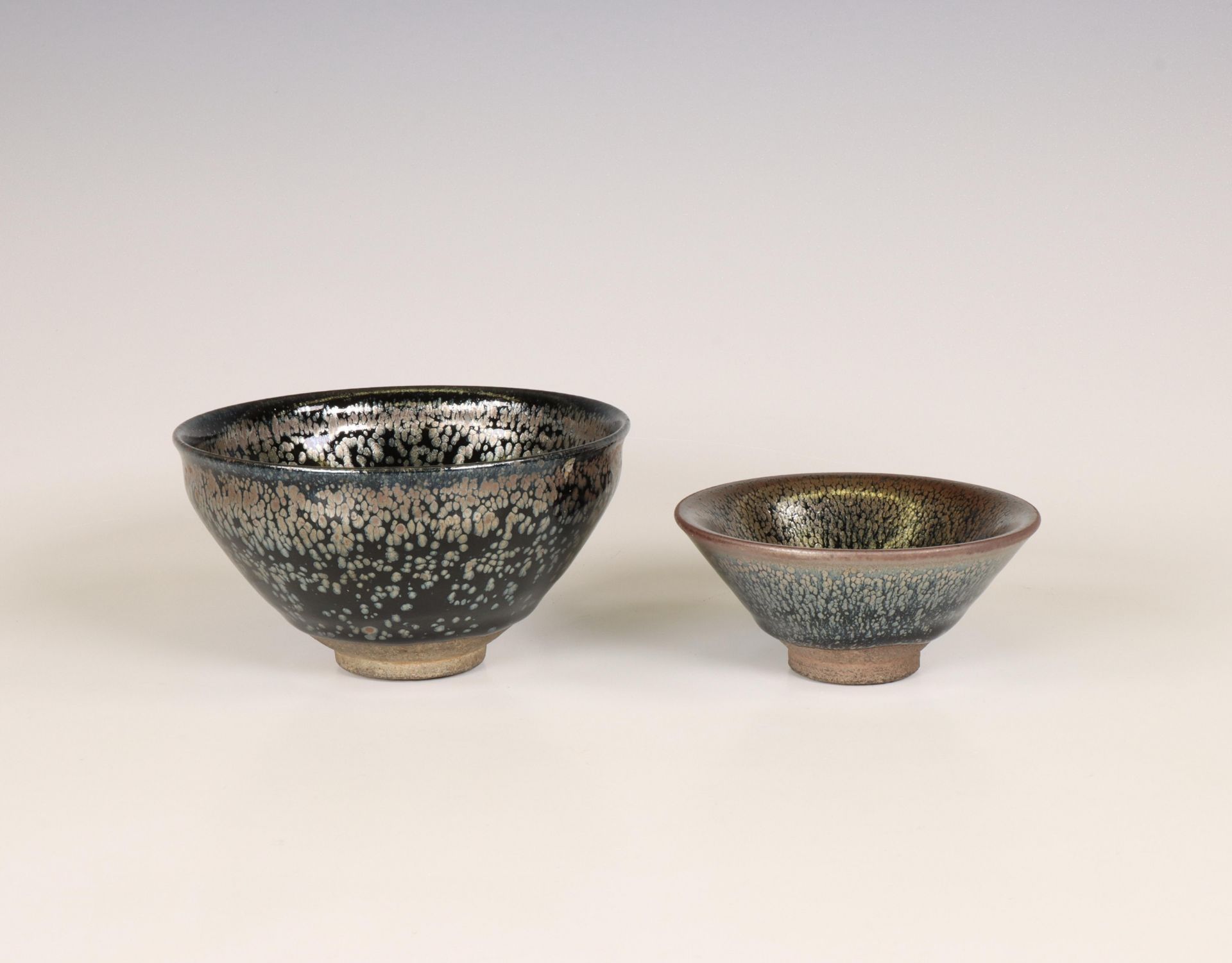 China, two silver-spot earthenware bowls, possibly Song dynasty (960-1279), - Image 3 of 6
