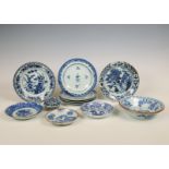 China, a collection of blue and white porcelain, 18th century,