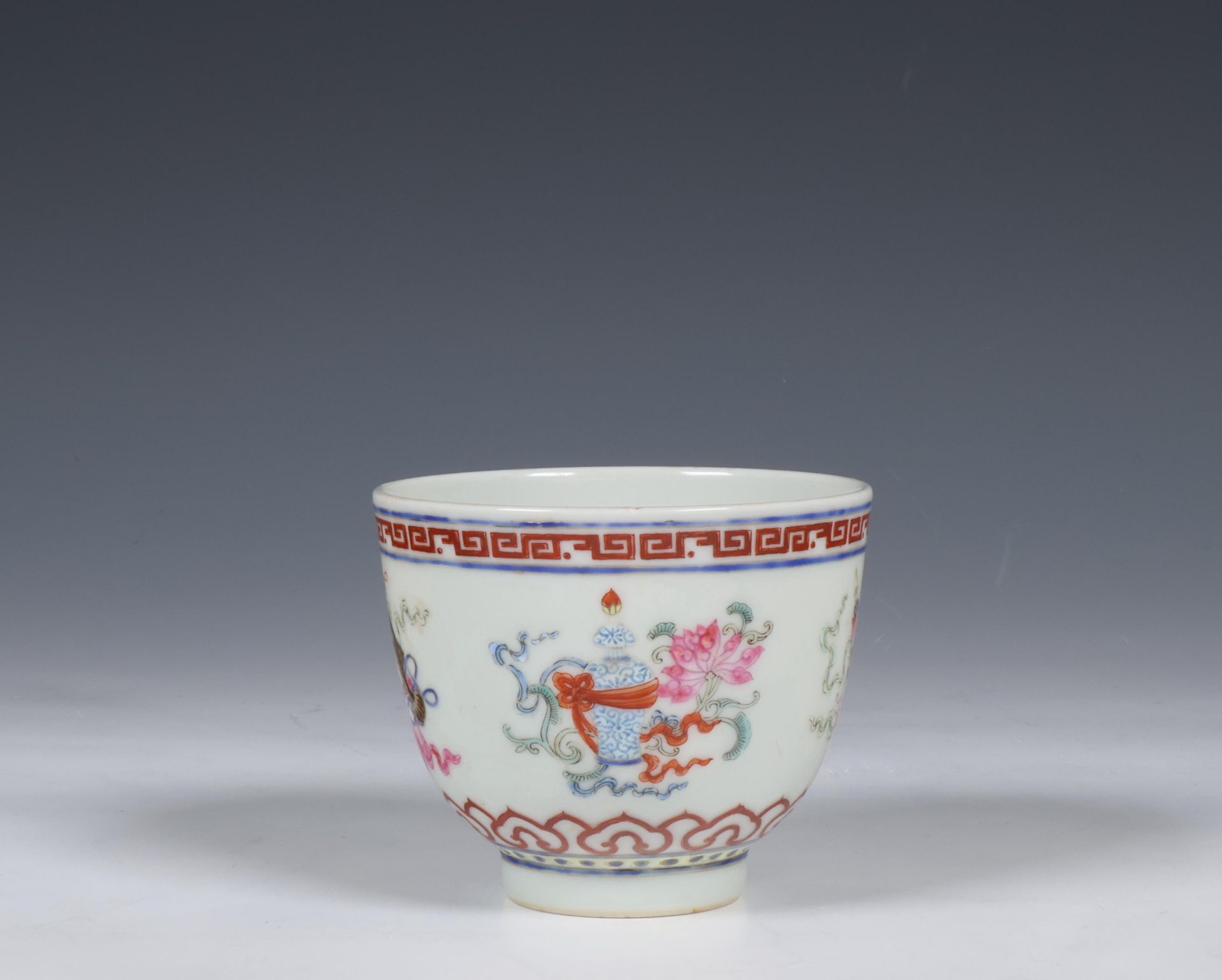 China, famille rose porcelain 'bajixiang' cup, early 20th century, - Image 6 of 6