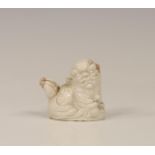 China, Dehua porcelain 'Buddhist lion' water dropper, late Qing dynasty (1644-1912),