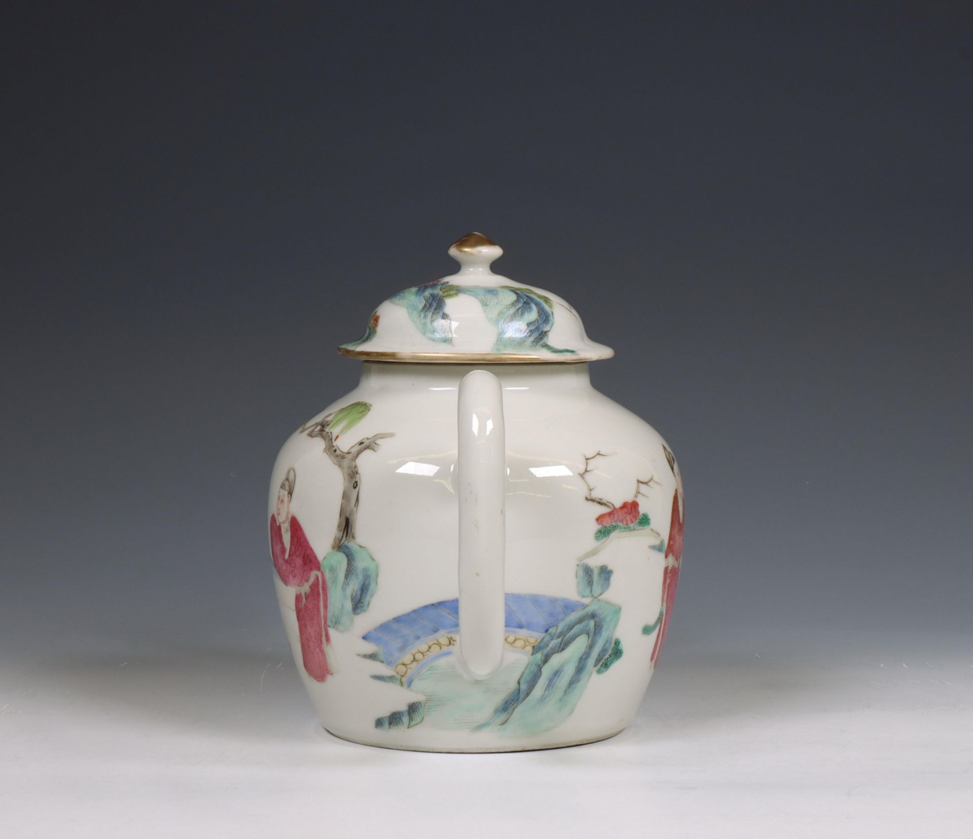 China, a famille rose porcelain teapot and cover, 19th century, - Image 6 of 6