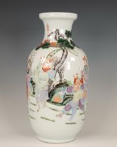 China, famille rose porcelain 'generals' vase, ca. 1900,