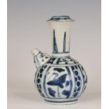 China, blue and white porcelain 'Hatcher Cargo' kendi, mid-17th century,