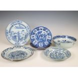 China, a collection of blue and white porcelain, mainly 18th century,