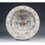 China, famille rose porcelain basin, 20th century,