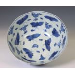 China, blue and white porcelain bowl, 17th century,