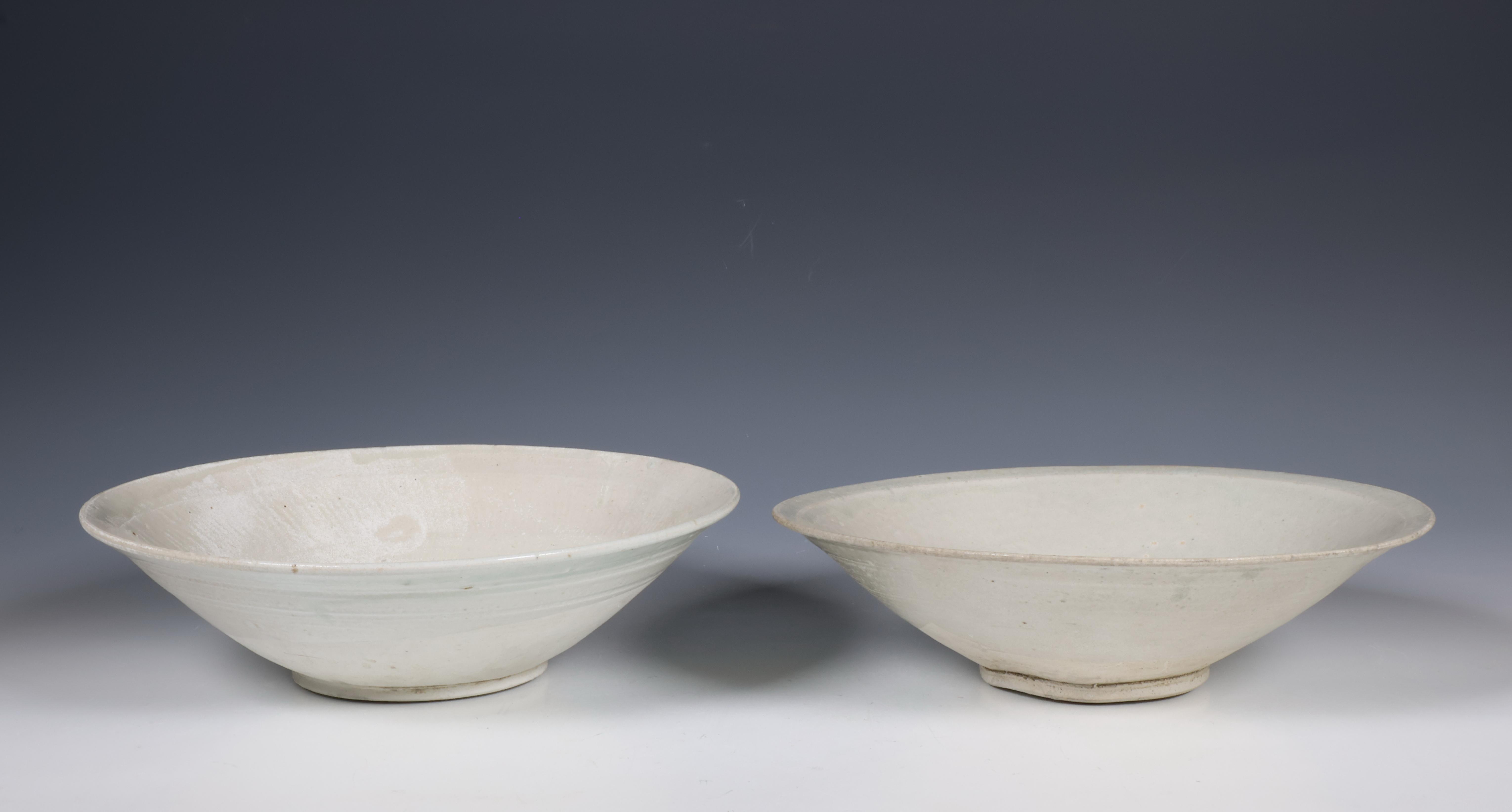 China, two celadon-glazed dishes, Northern Song dynasty, 10th-12th century,