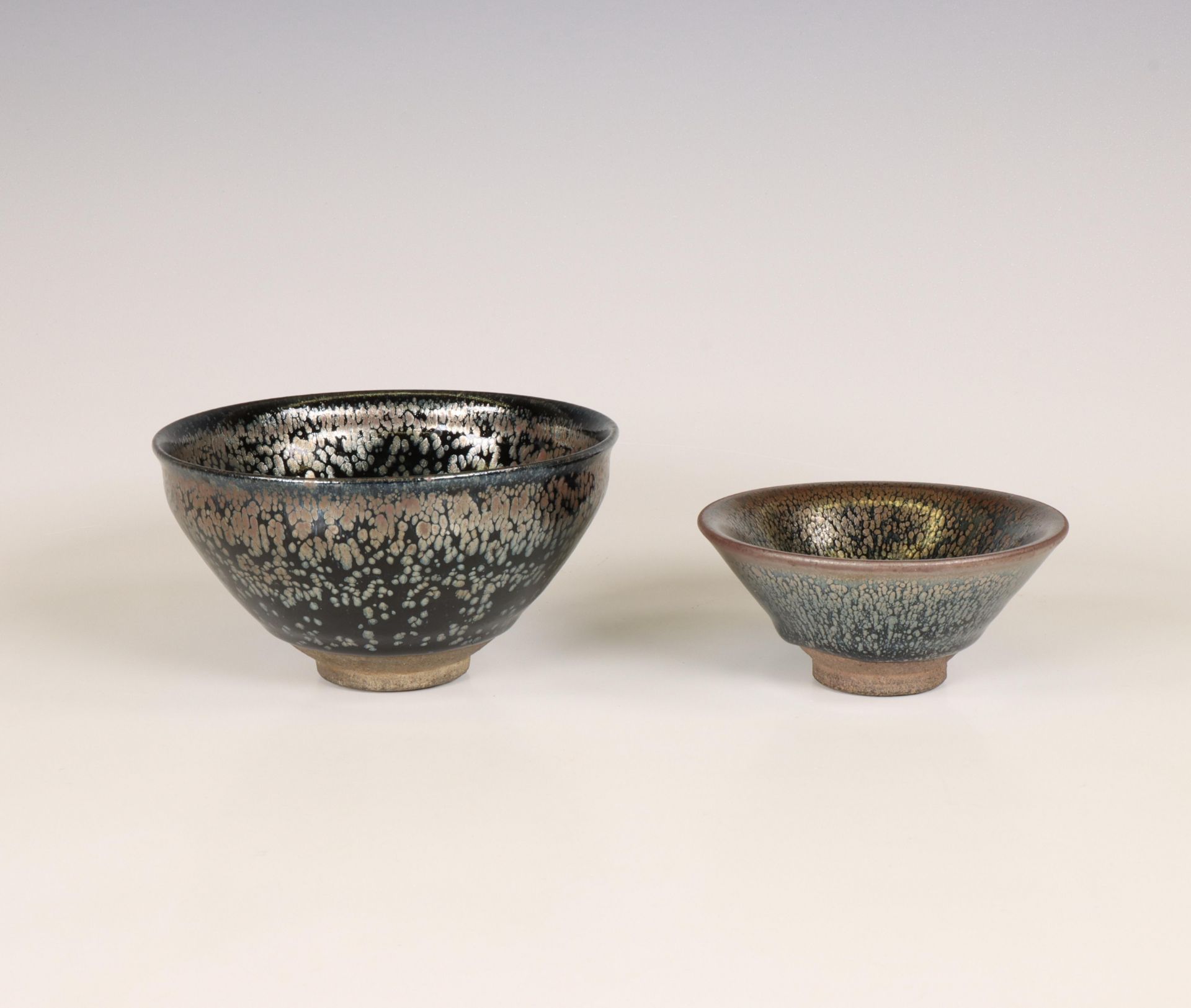 China, two silver-spot earthenware bowls, possibly Song dynasty (960-1279), - Image 2 of 6