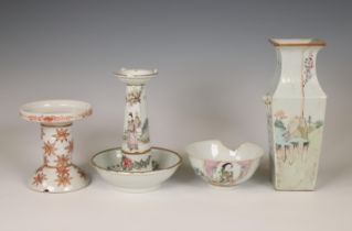 China, a small collection of famille rose porcelain, 20th century,