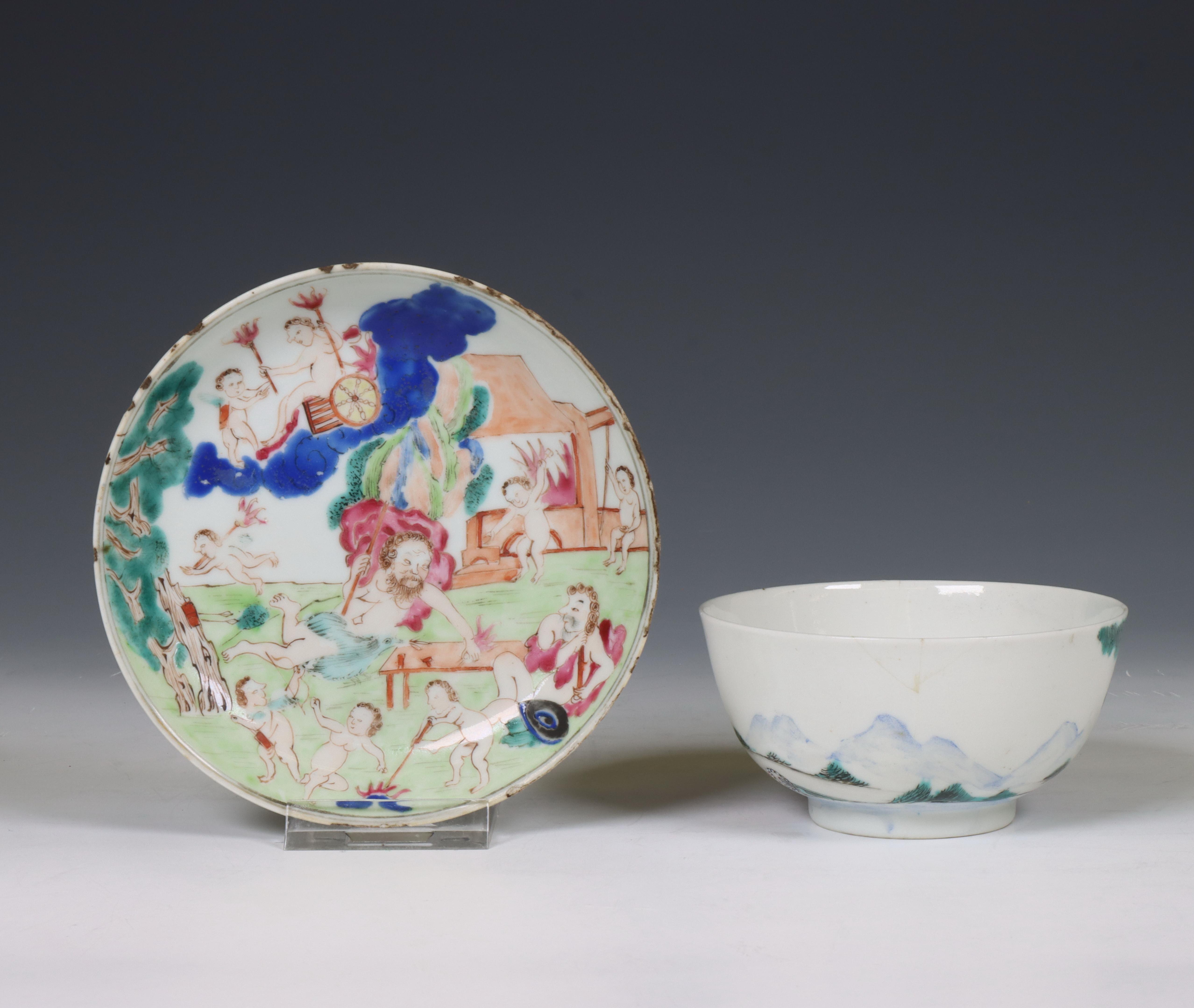 China, a small collection of Mandarin famille rose porcelain, 19th century, - Image 3 of 7