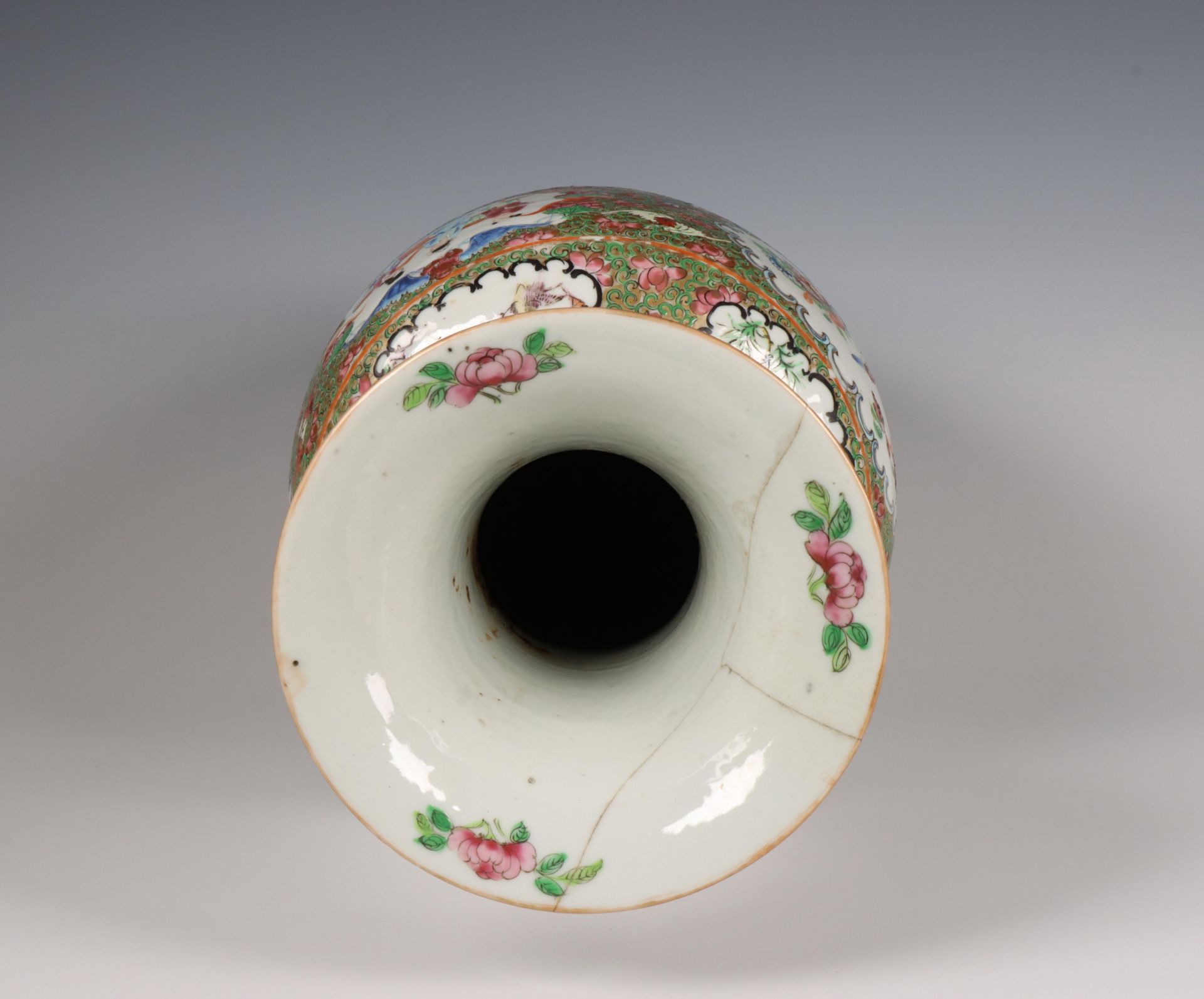 China, a Canton famille rose porcelain vase, 19th century, - Image 2 of 4