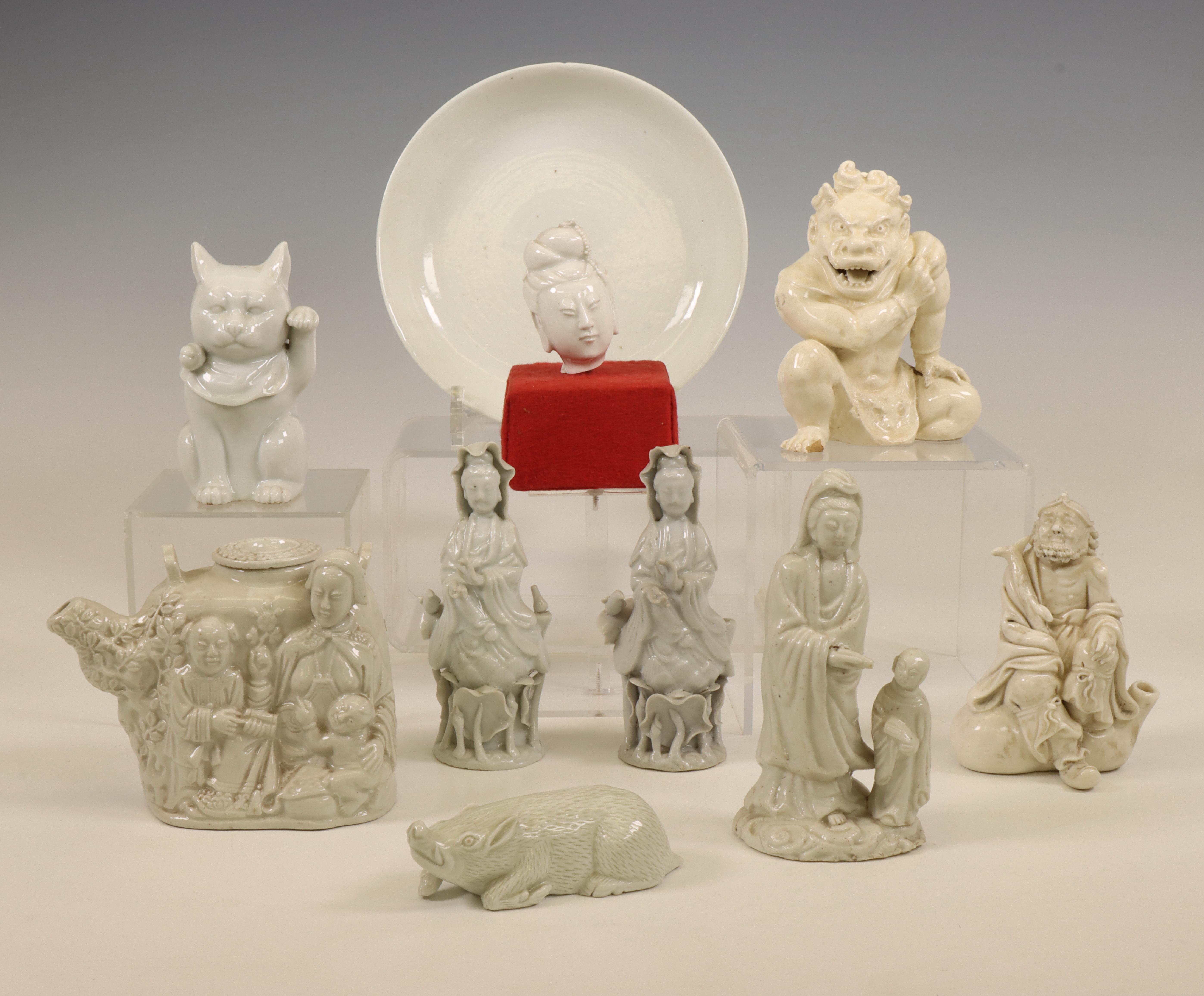 China, a collection of Dehua and white-glazed porcelain, mainly 20th century,