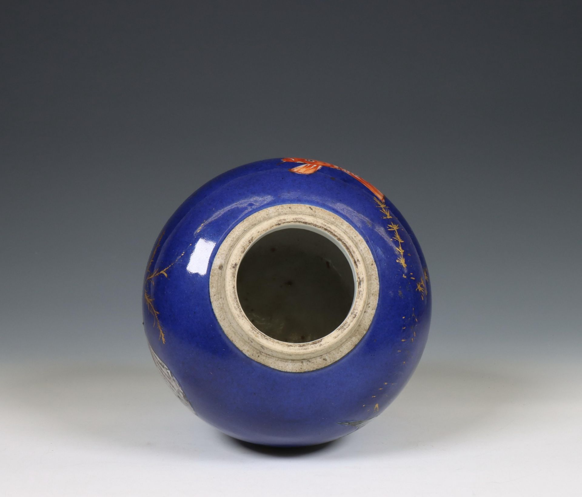 China, a powder-blue ground 'carp' jar, 19th century, - Image 4 of 7