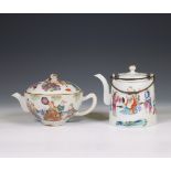 China, two famille rose porcelain teapots and covers, 19th/ 20th century,