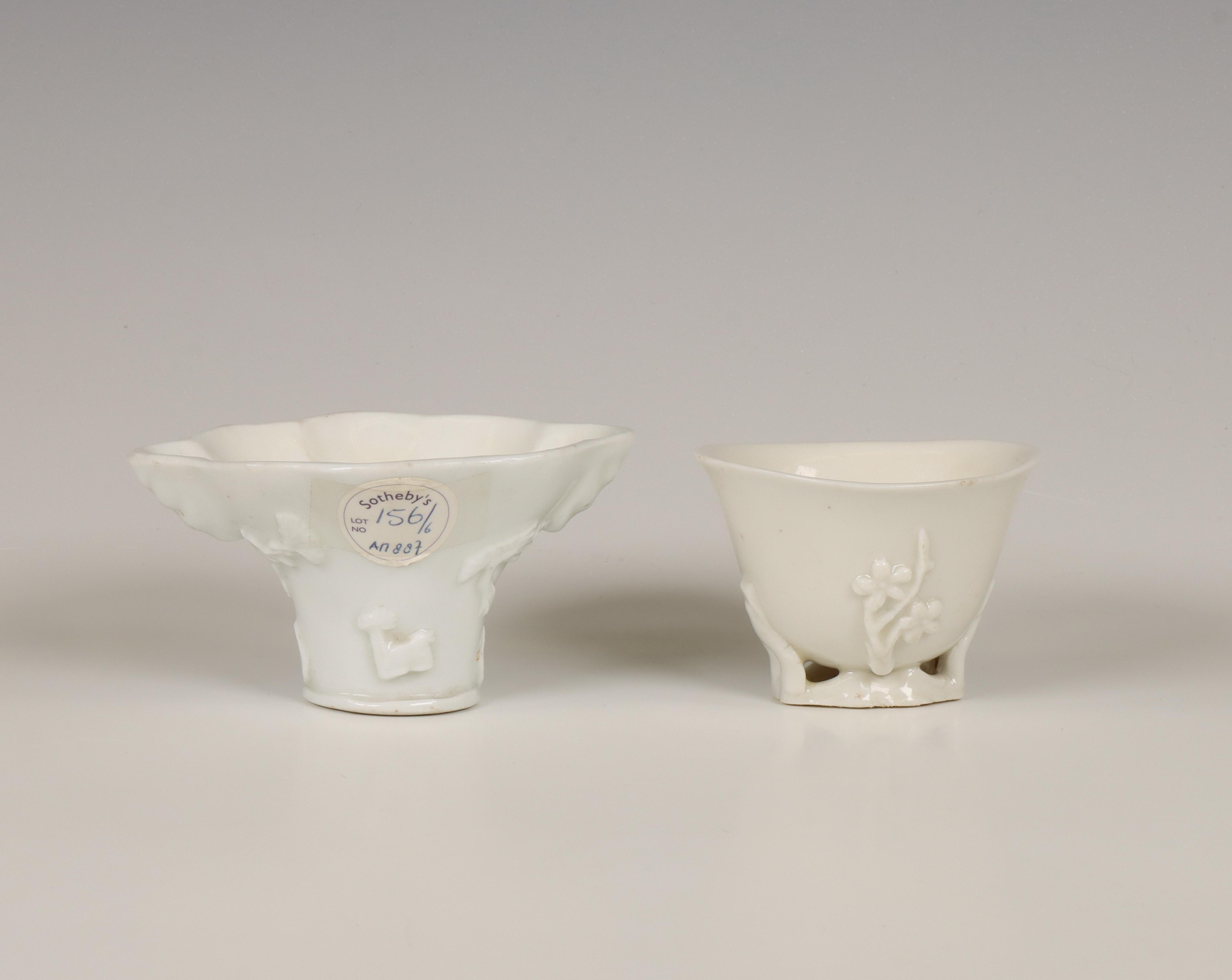 China, two Dehua porcelain cups, 17th/ 18th century, - Bild 2 aus 6