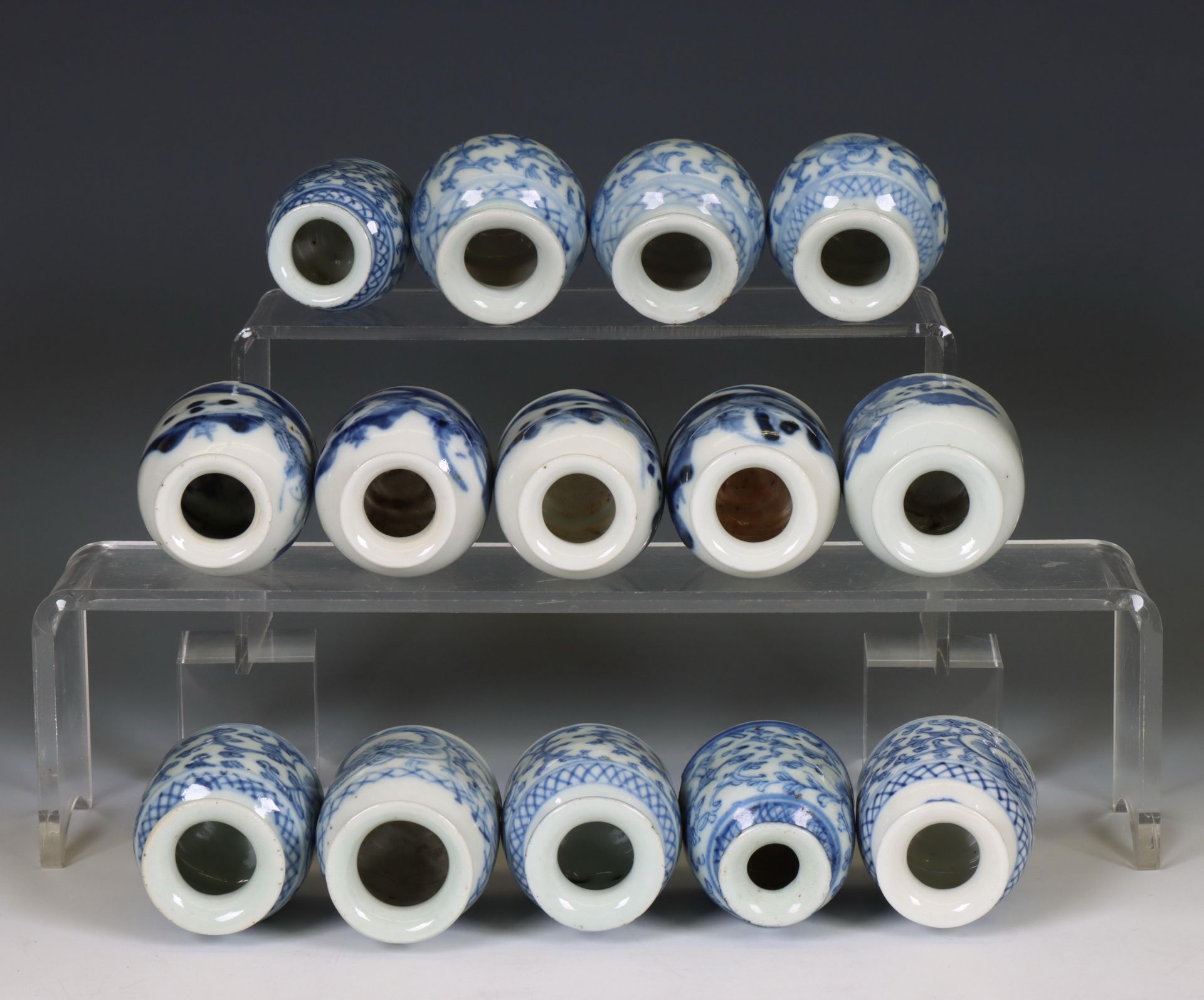 China, a collection of small blue and white jarlets, 19th-20th century, - Image 2 of 4