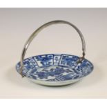 China, silver-mounted blue and white porcelain dish, ca. 1700, the Dutch silver 19th century,