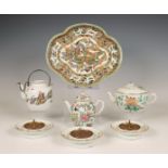 China, small collection of famille rose and verte porcelain, 19th-20th century,