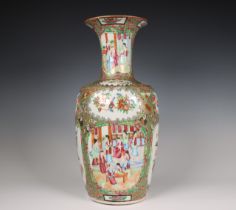 China, a Canton famille rose porcelain vase, 19th century,