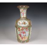 China, a Canton famille rose porcelain vase, 19th century,