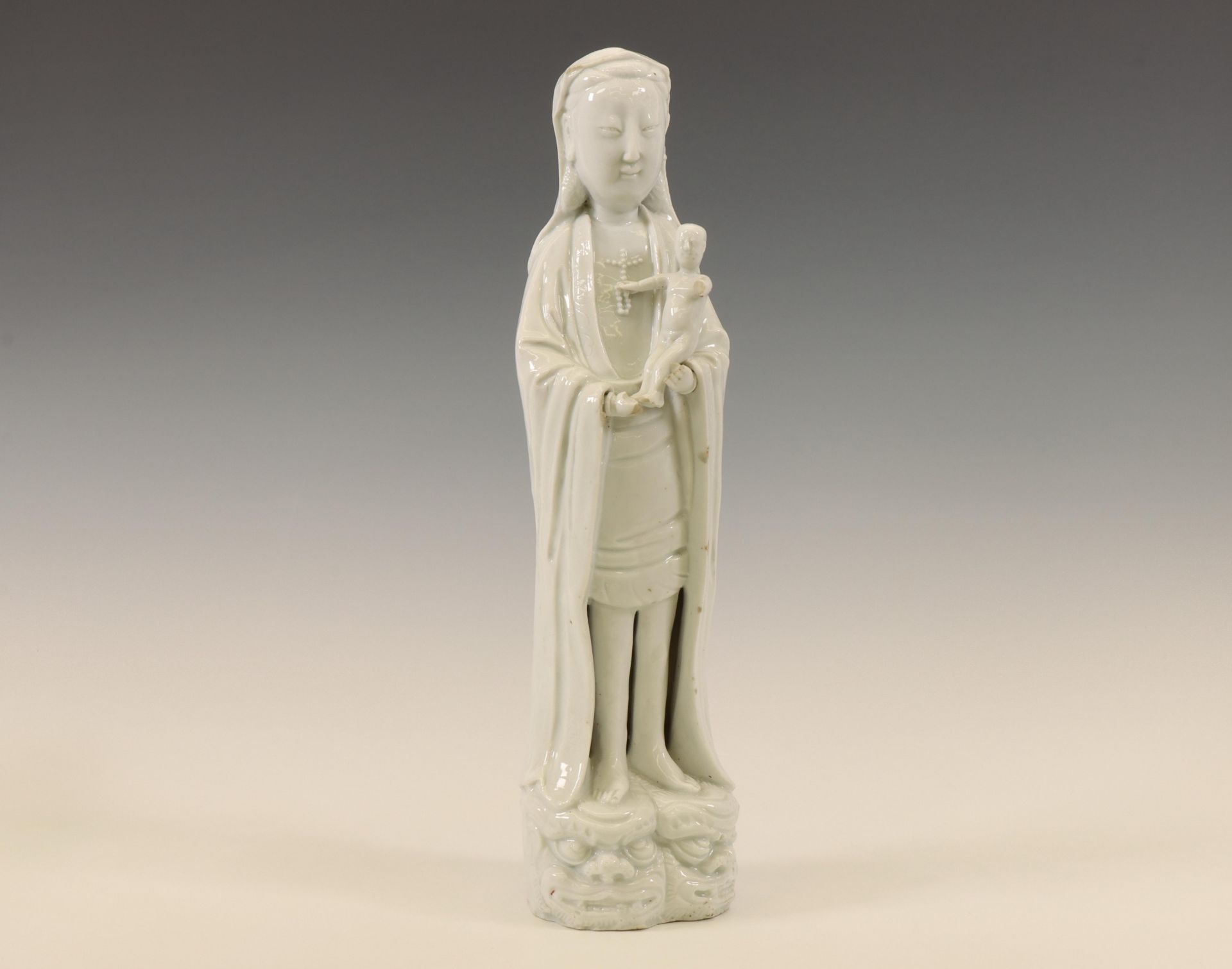 China, Dehua porcelain figure of Guanyin, modern,