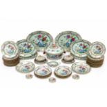 China, a famille rose porcelain part dinner service, Qianlong period (1736-1795),