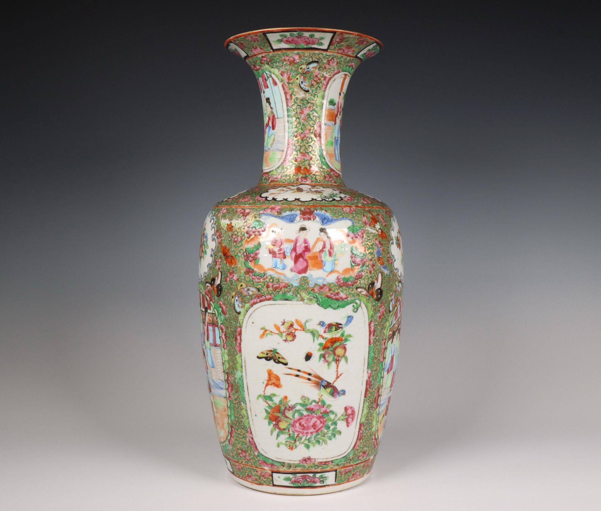China, a Canton famille rose porcelain vase, 19th century, - Bild 4 aus 4