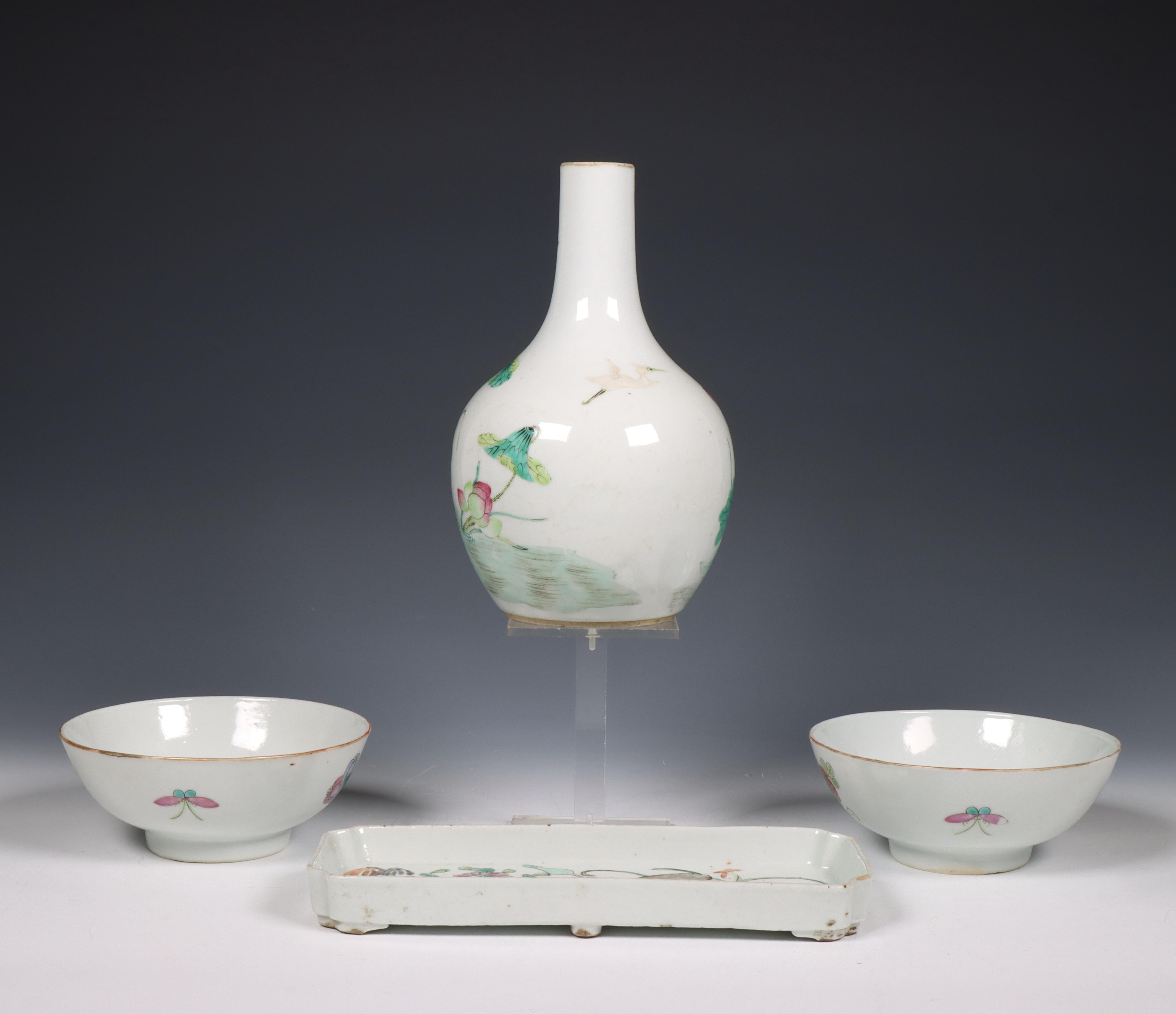 China, a small collection of famille rose porcelain, 20th century, - Image 4 of 4