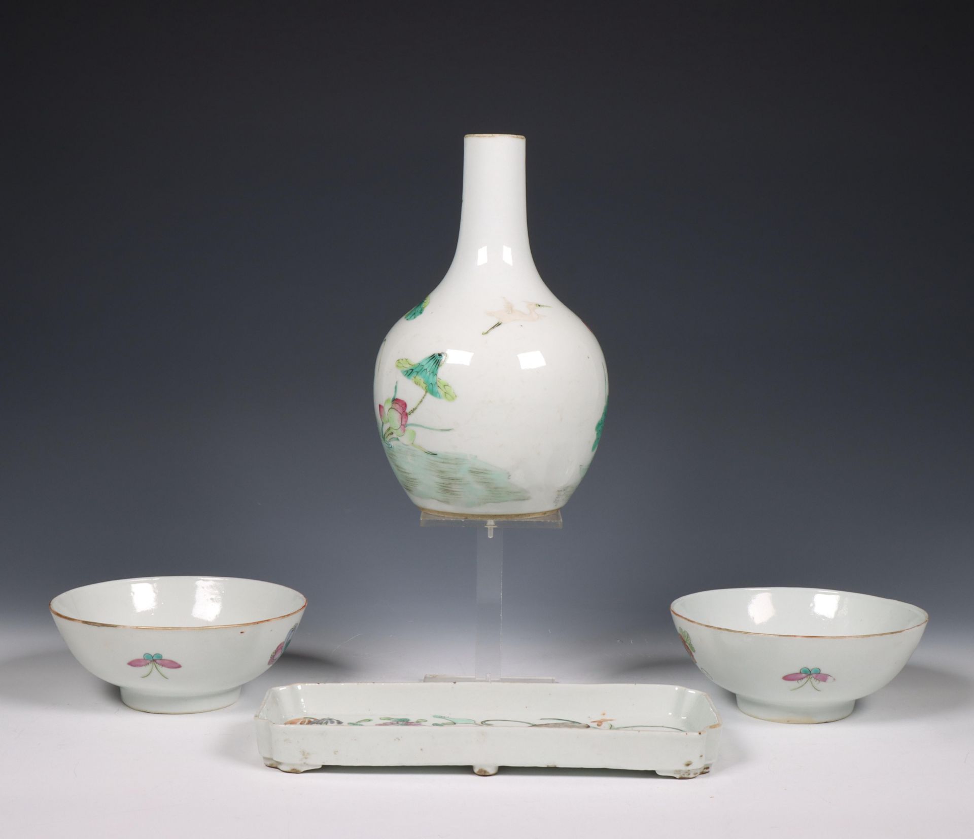 China, a small collection of famille rose porcelain, 20th century, - Image 4 of 4