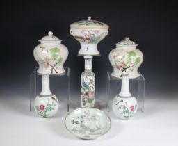 China, collection of famille rose porcelain, modern,