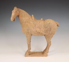 China, pottery model of a horse, probably Tang dynasty (618-906),