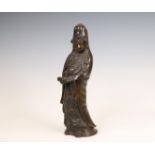 China, a bronze model of Guanyin, 20th century,