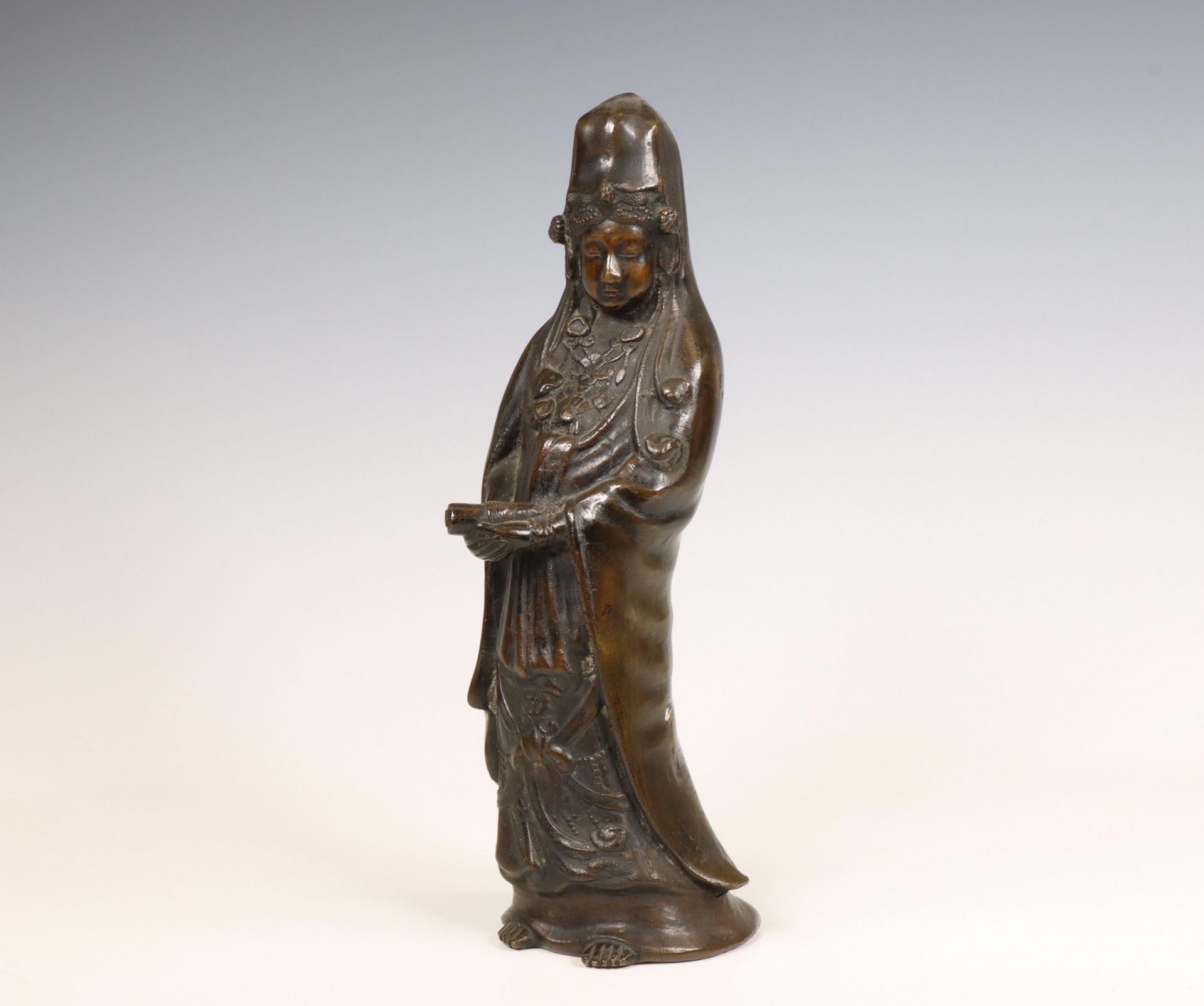China, a bronze model of Guanyin, 20th century,