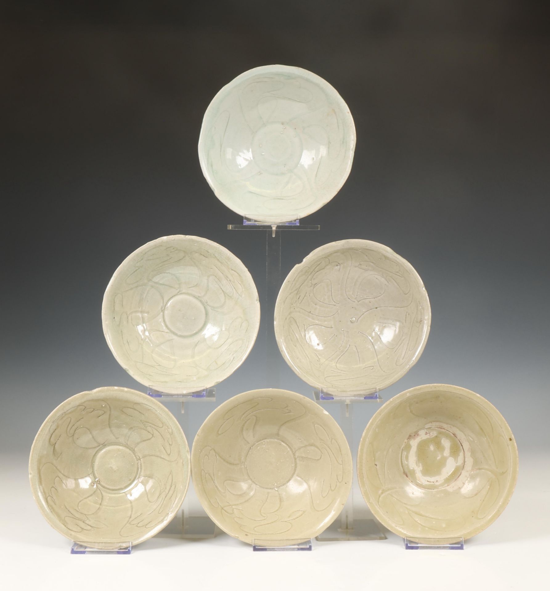 China, collection of twelve celadon-glazed bowls, Northern Song dynasty, 10th-12th century, - Image 2 of 5