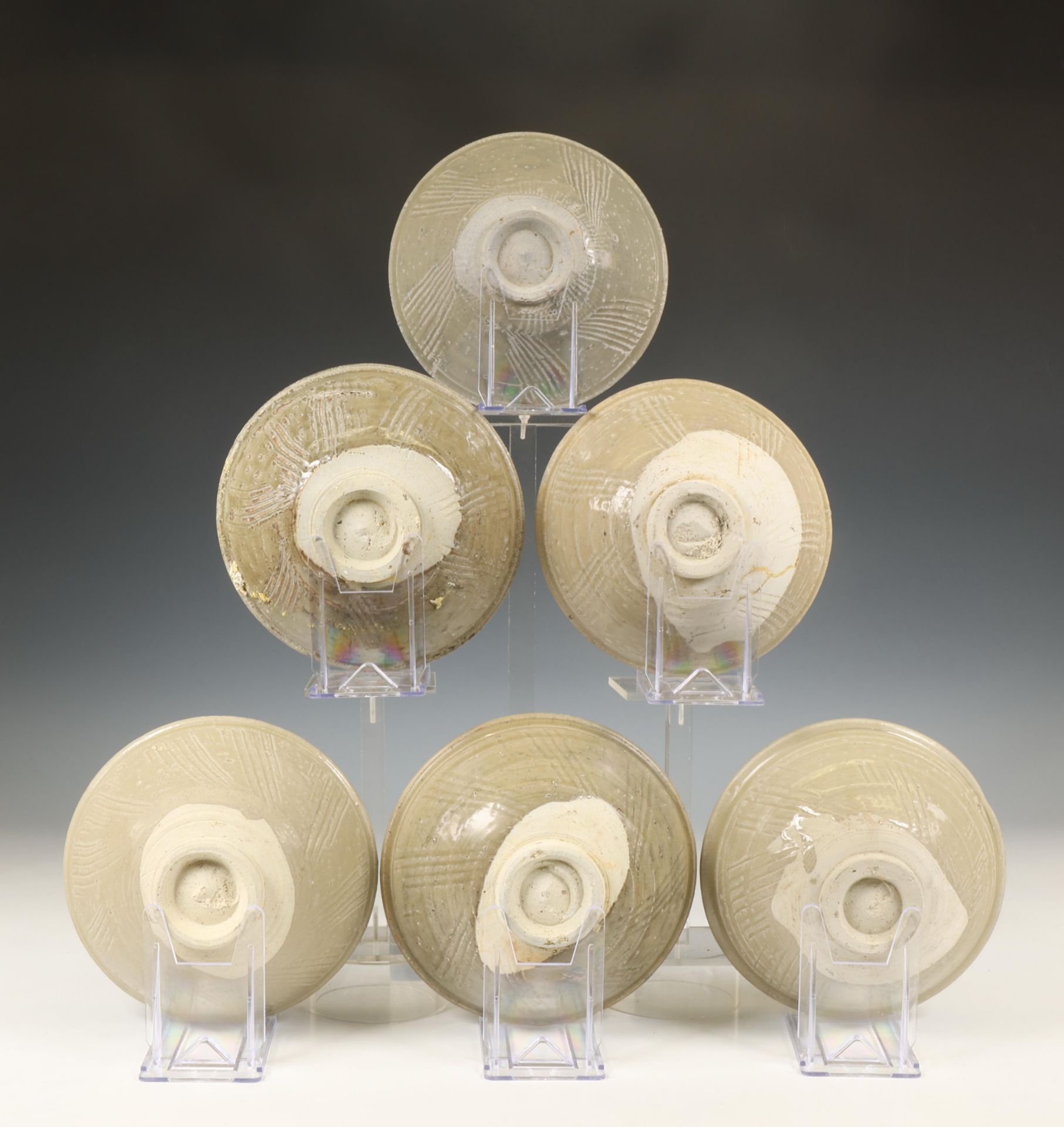 China, collection of twelve celadon-glazed bowls, Northern Song dynasty, 10th-12th century, - Image 3 of 5