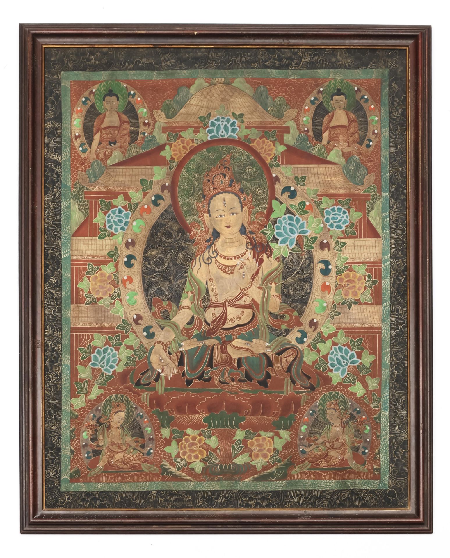 Nepal, a thangka depicting the white Tara, late 19th century,