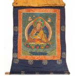 Tibet, a thangka depicting a Lama, 19th century,