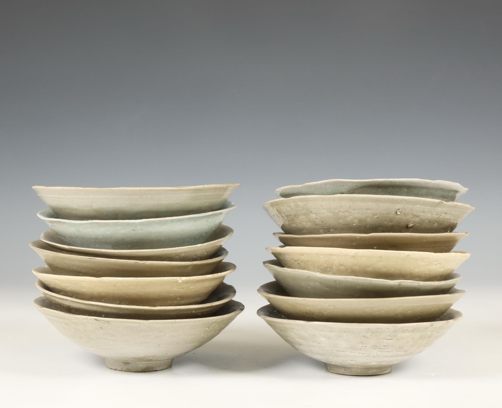 China, collection of fourteen celadon-glazed shallow bowls, Northern Song dynasty, 10th-12th century - Image 4 of 5