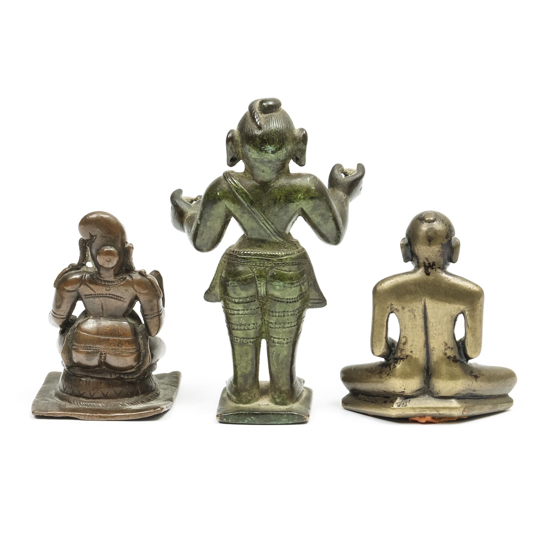 India, three bronze deities, 18th-19th century; - Image 3 of 5