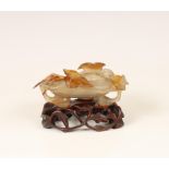 China, two imitation agate brush washers, 19th/ 20th century,