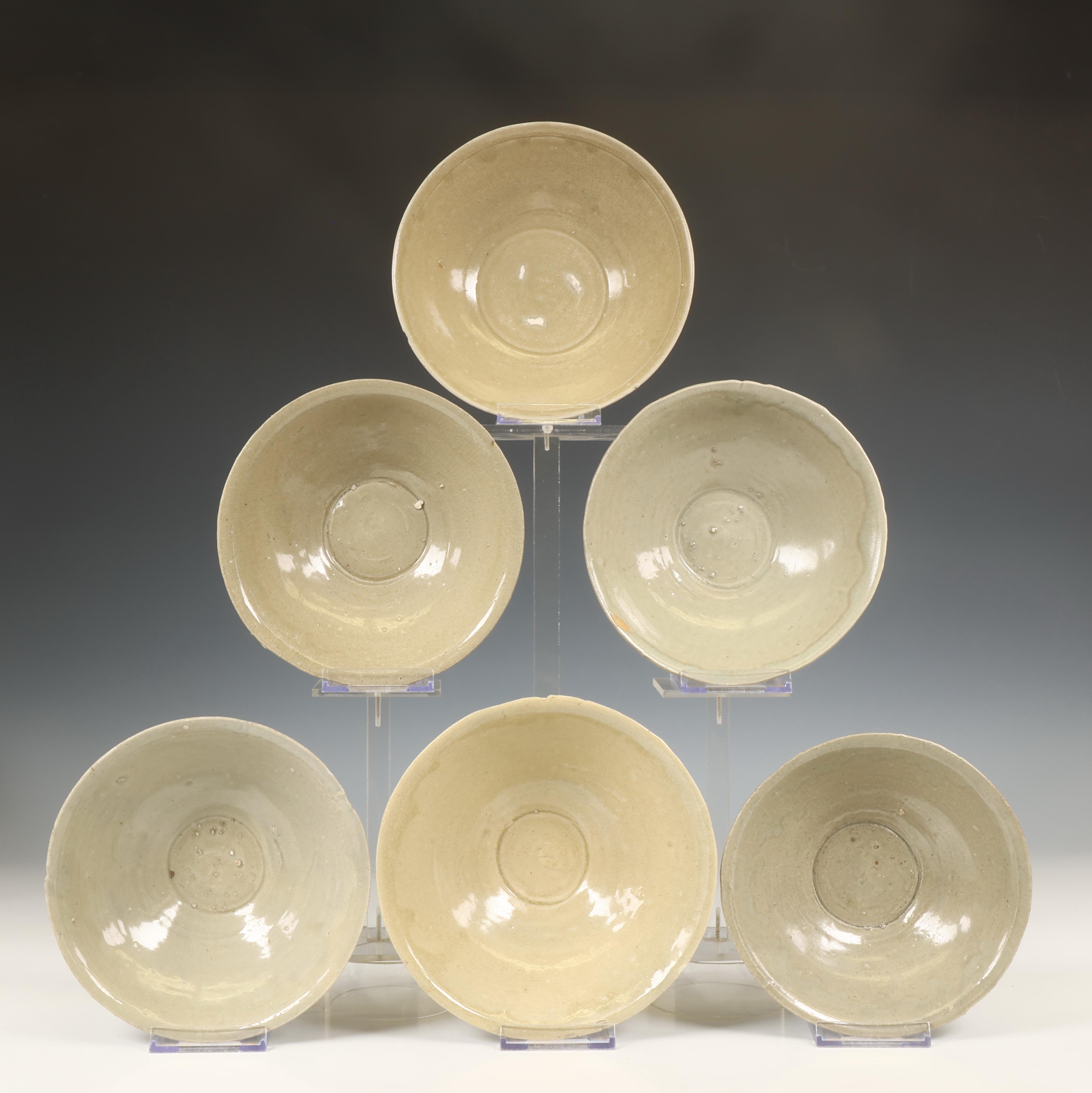 China, collection of eighteen celadon-glazed bowls, Northern Song dynasty, 10th-12th century, - Image 3 of 7