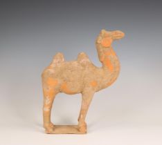 China, pottery model of a camel, probably Tang dynasty (618-906),
