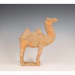 China, pottery model of a camel, probably Tang dynasty (618-906),