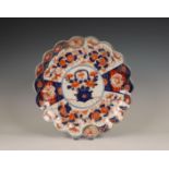 Japan, an Imari porcelain chrysanthemum-shaped dish, Meiji period (1868-1912),